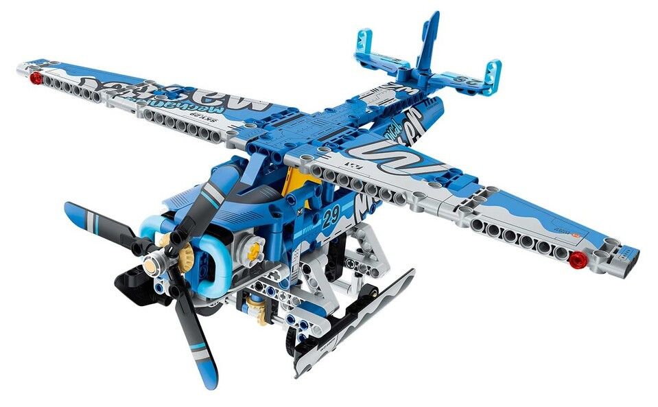 Hydroplán lietadlo mechanická stavebnica 323 dielikov