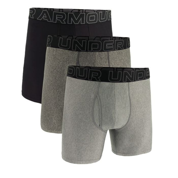 Under Armour Pánske boxerky M Perf Tech 6in 3pack Grey  XXLXXL