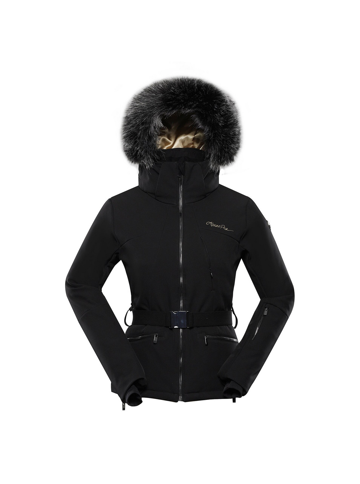 Dámska lyžiarska softshellová bunda s membránou ALPINE PRE DOWELA black