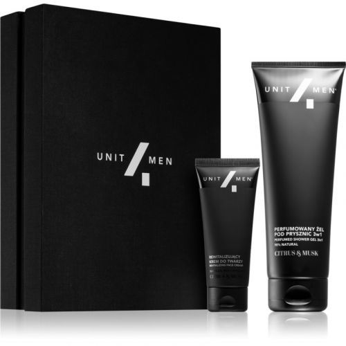 Unit4Men Revitalizing set Citrus & Musk kozmetická sada pre čistú a upokojenú pleť