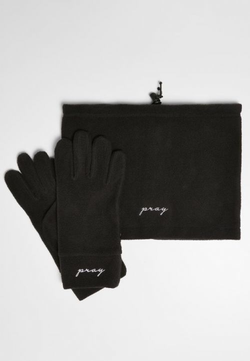 Mister Tee Pray Fleece Set black - One Size