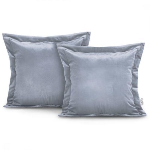 Povlaky na polštáře AmeliaHome Velvet Side šedé