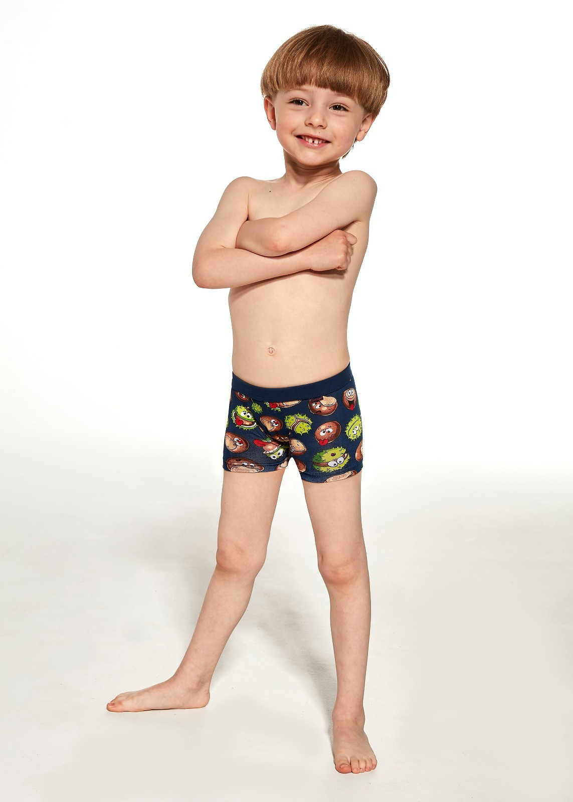 Chlapčenské boxerky Cornette Kids Boy 701/132 Chestnut 98-128 tmavě modrá 98-104