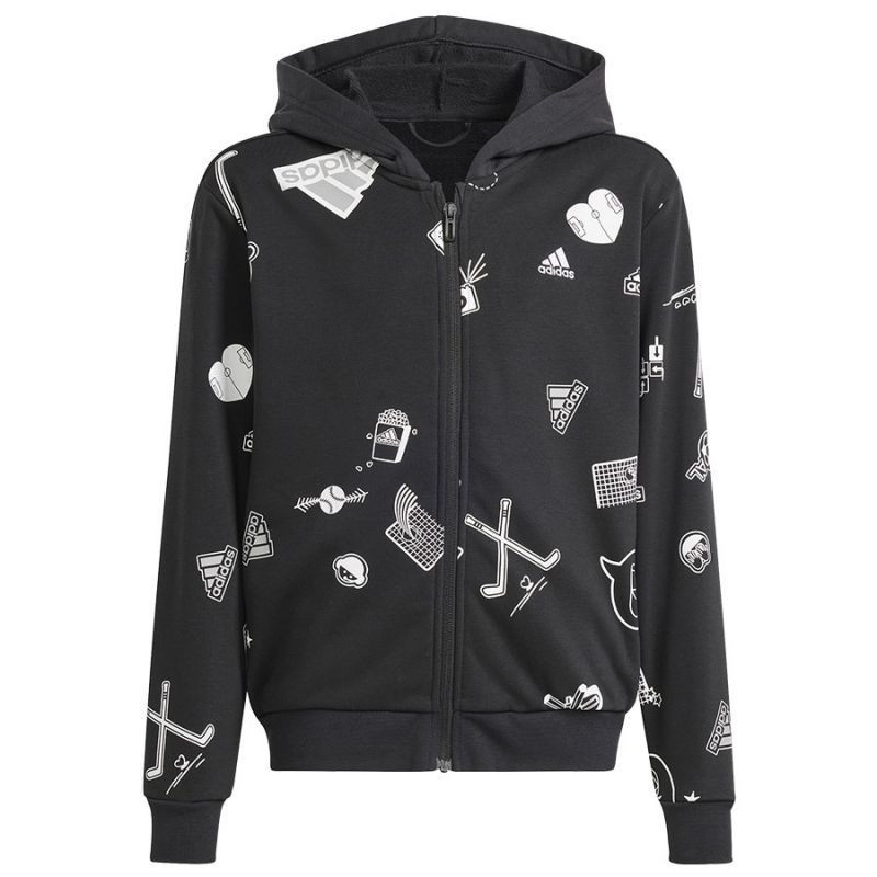 Adidas Bluv Celoplošná mikina s kapucňou Jr IN3300 140 cm