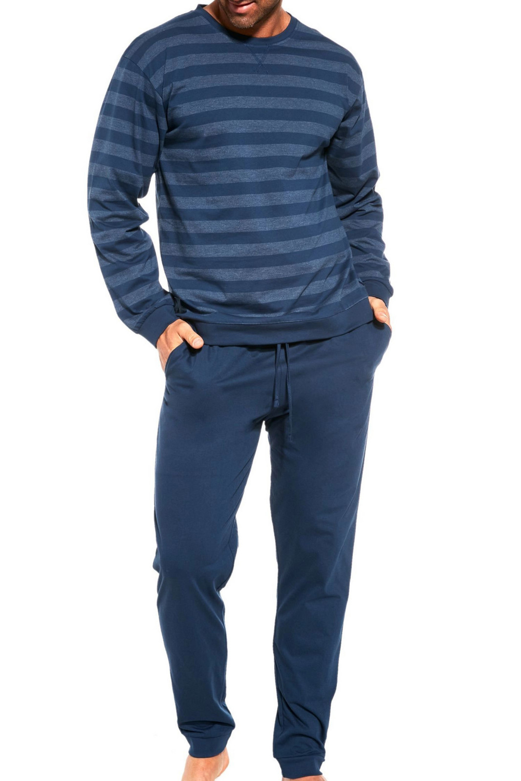 Pánske pyžamo 117/235 Voľné - CORNETTE tmavě modrá XL