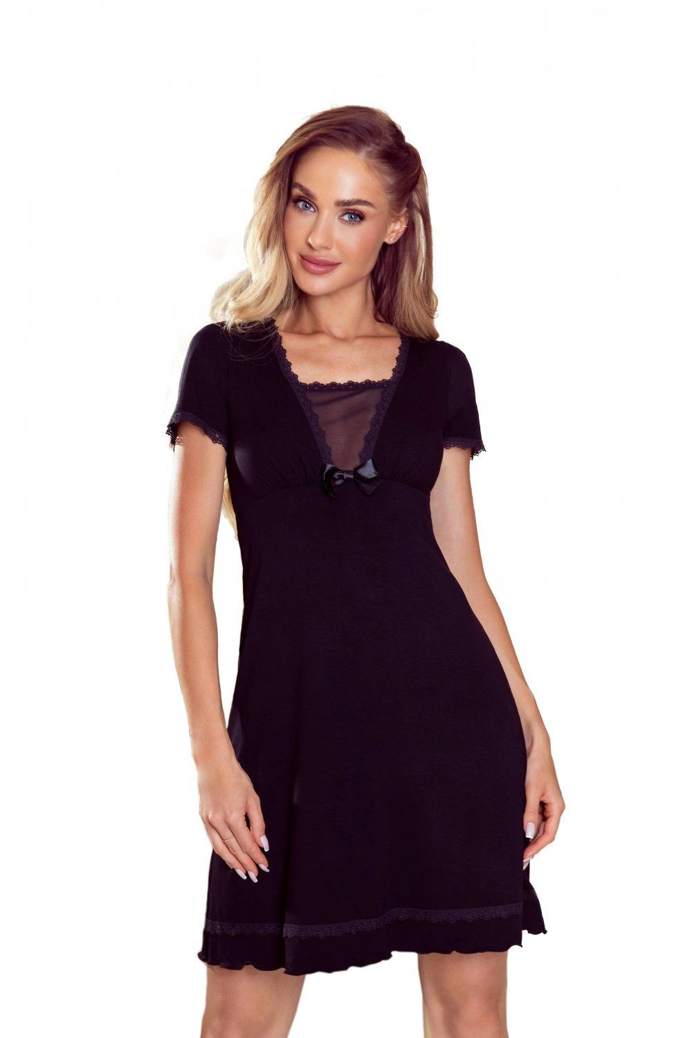 Nočná košeľa Hermiona black plus - ELDAR černá XXL