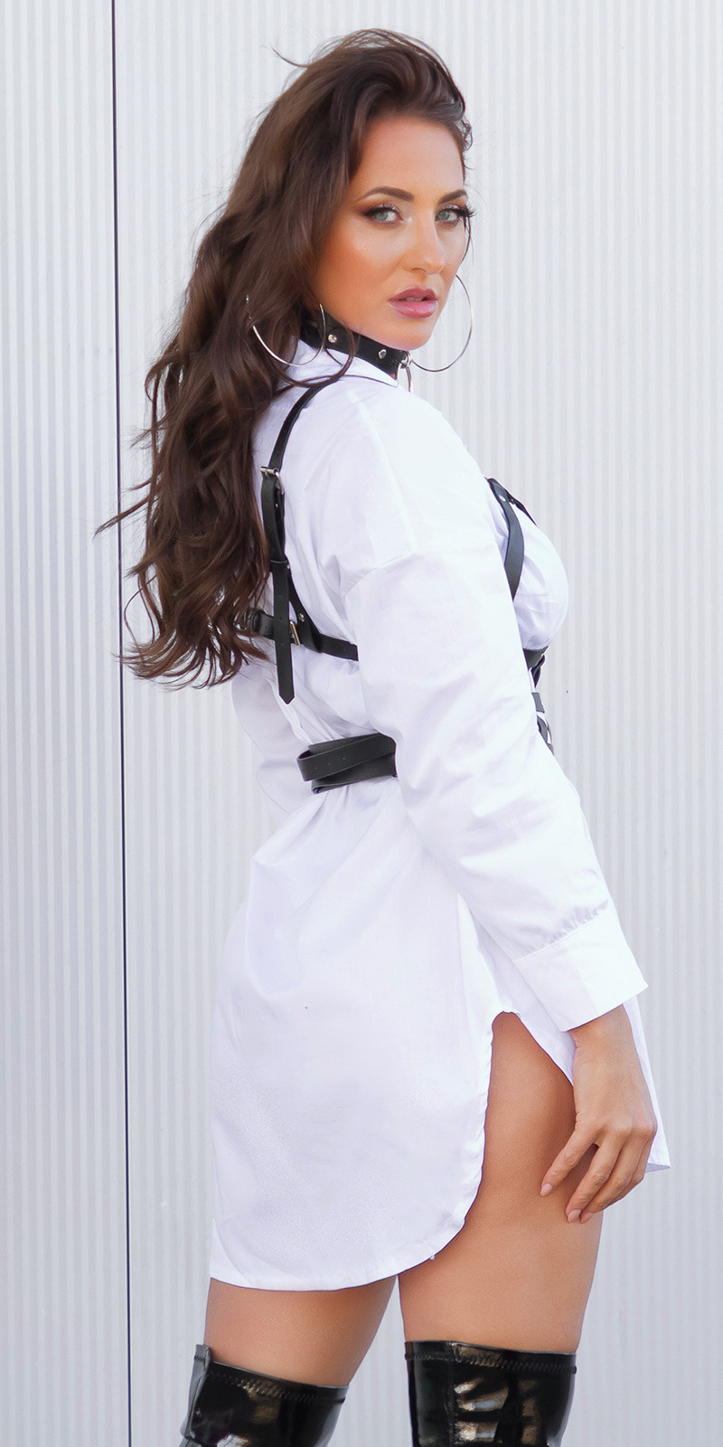 Sexy Boyfriend Shirt /Shirt Dress white Einheitsgroesse