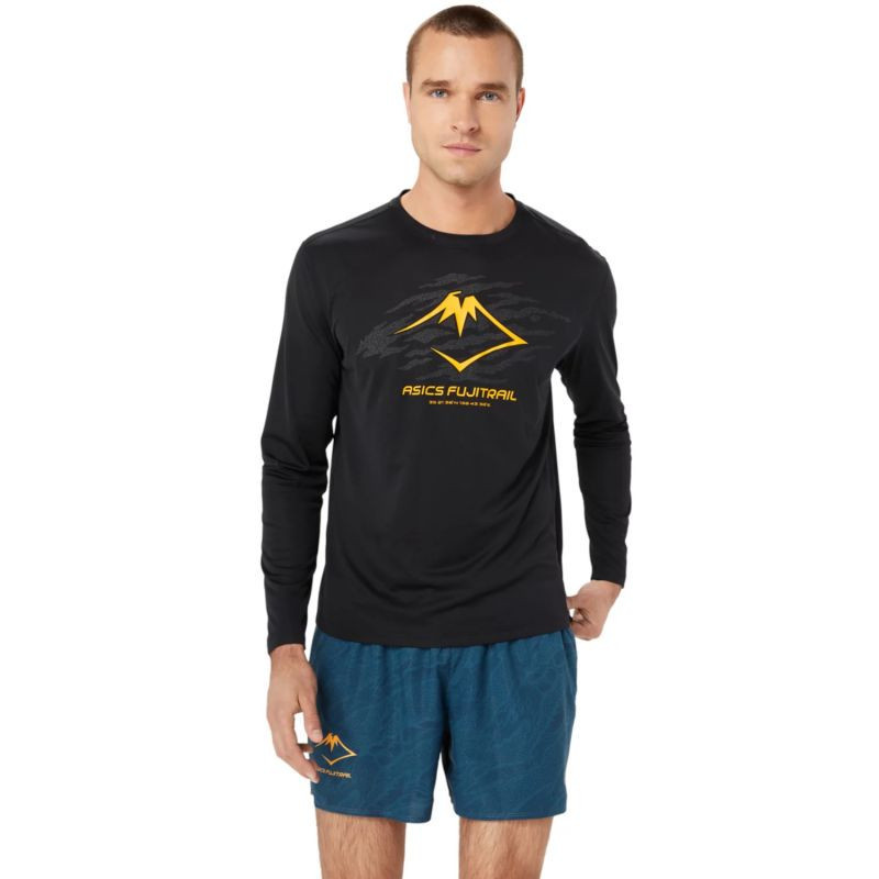 Asics Tričko Fujitrail Logo LS Top M 2011C987-001 pánske XL
