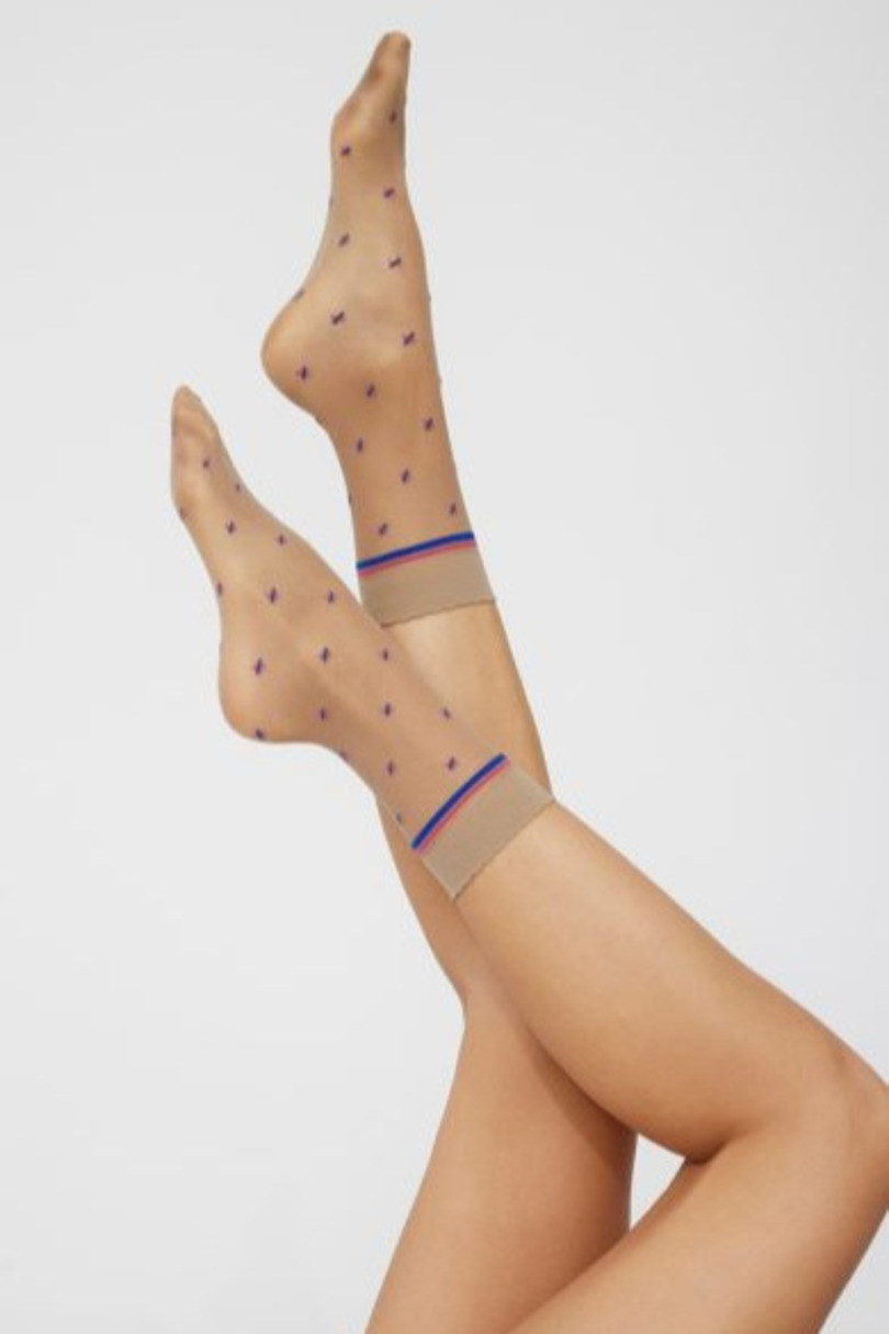 Dámske ponožky MATCH 12413 NATUREL-NAVY-PINK UNI