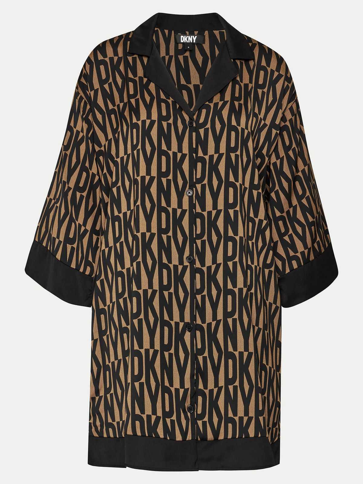 Dámska nočná košeľa YI00017 202 Brown Printed - DKNY M