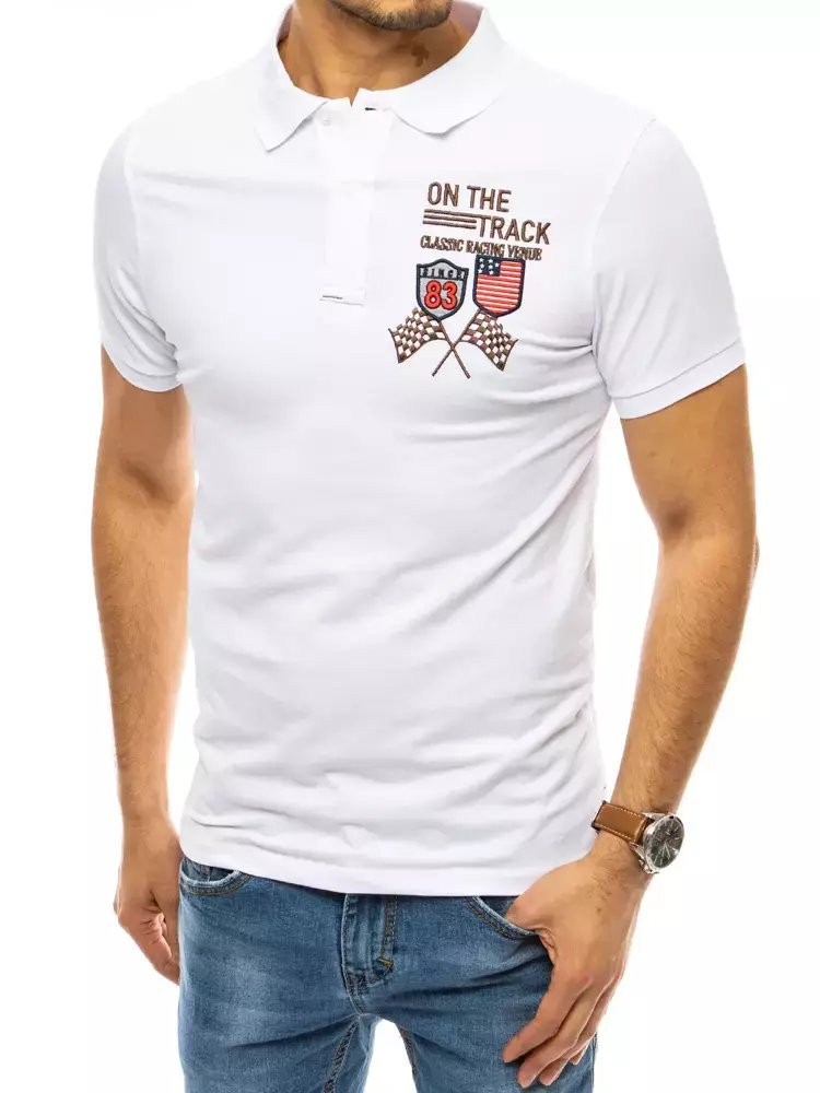 Polokošile s bílou výšivkou Dstreet PX0452 M