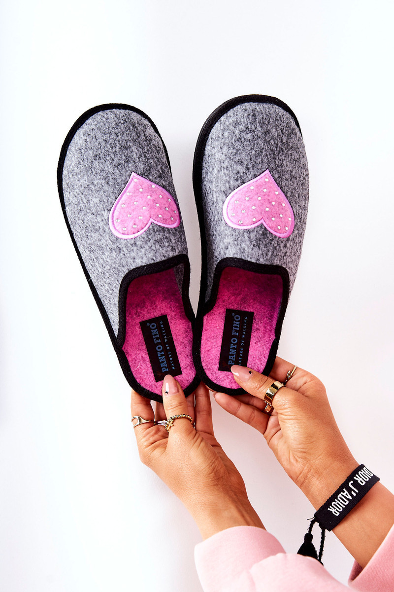 Household slippers Panto Fino II267010 Grey-pink 38