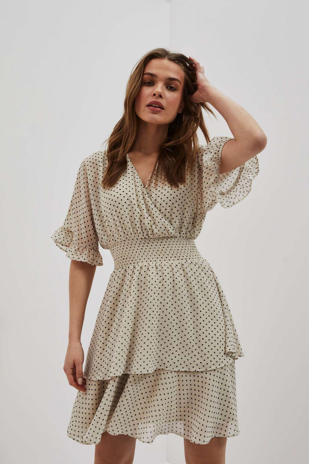 DÁMSKÉ ŠATY L-SU-4035 L.Béžový M