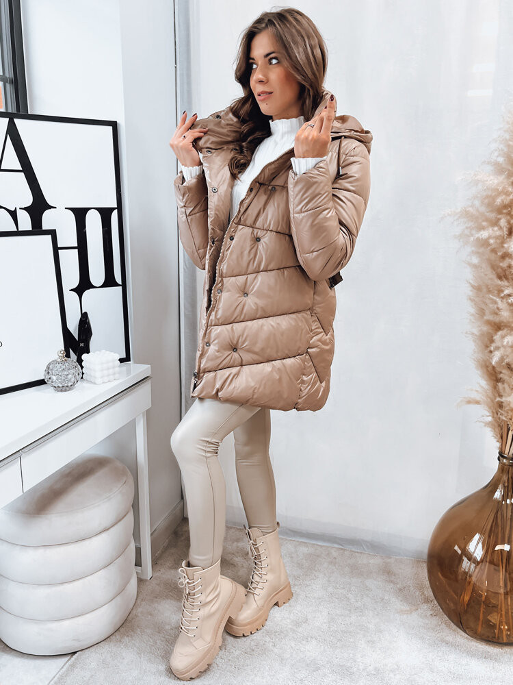 Dámský prošívaný zimní kabát BLOOM camel Dstreet TY4060 M