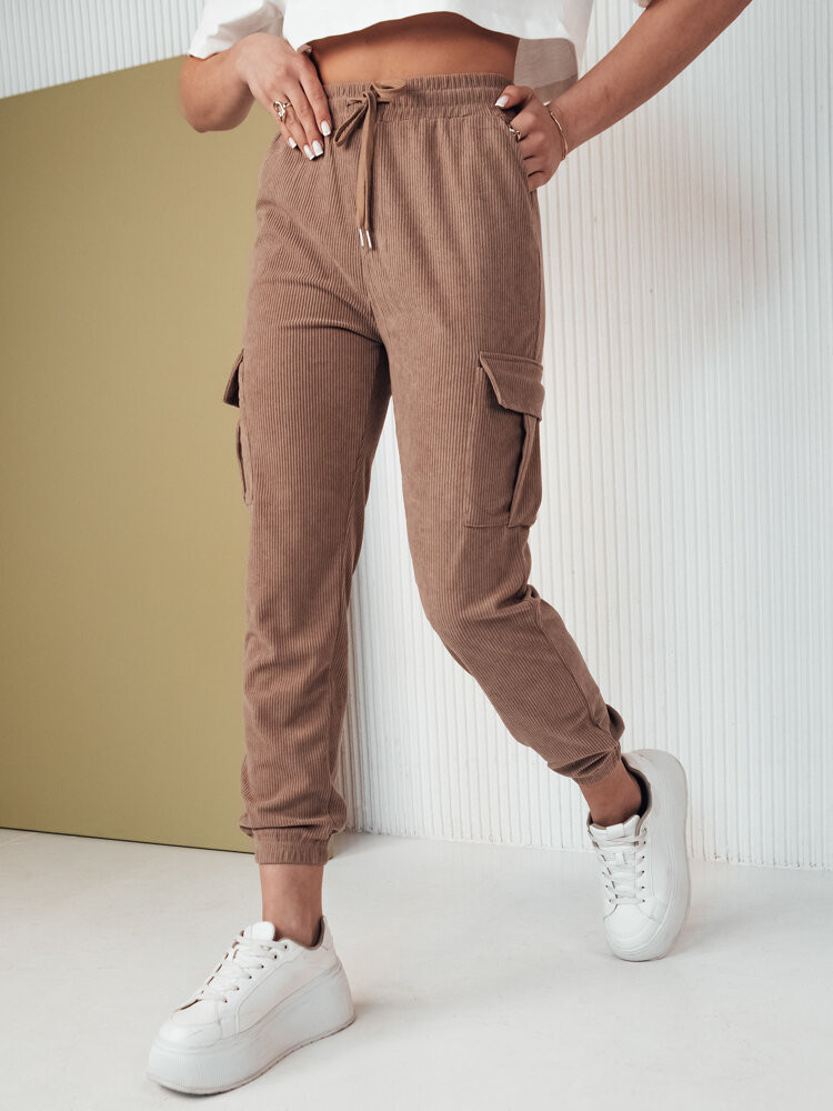 FLAYON dámské tepláky, camel, Dstreet UY2061 M/L
