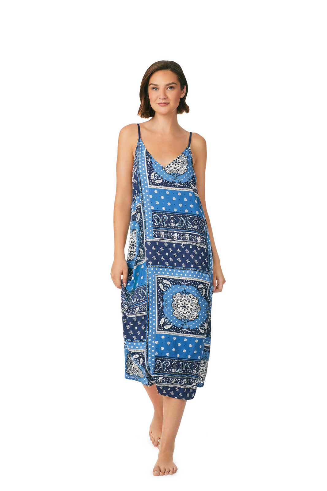 Dámska nočná košeľa YI60015 454 modrá - DKNY XS
