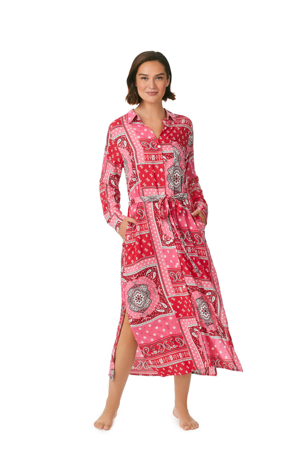 Dámska nočná košeľa YI30015 681 ružová - DKNY XS