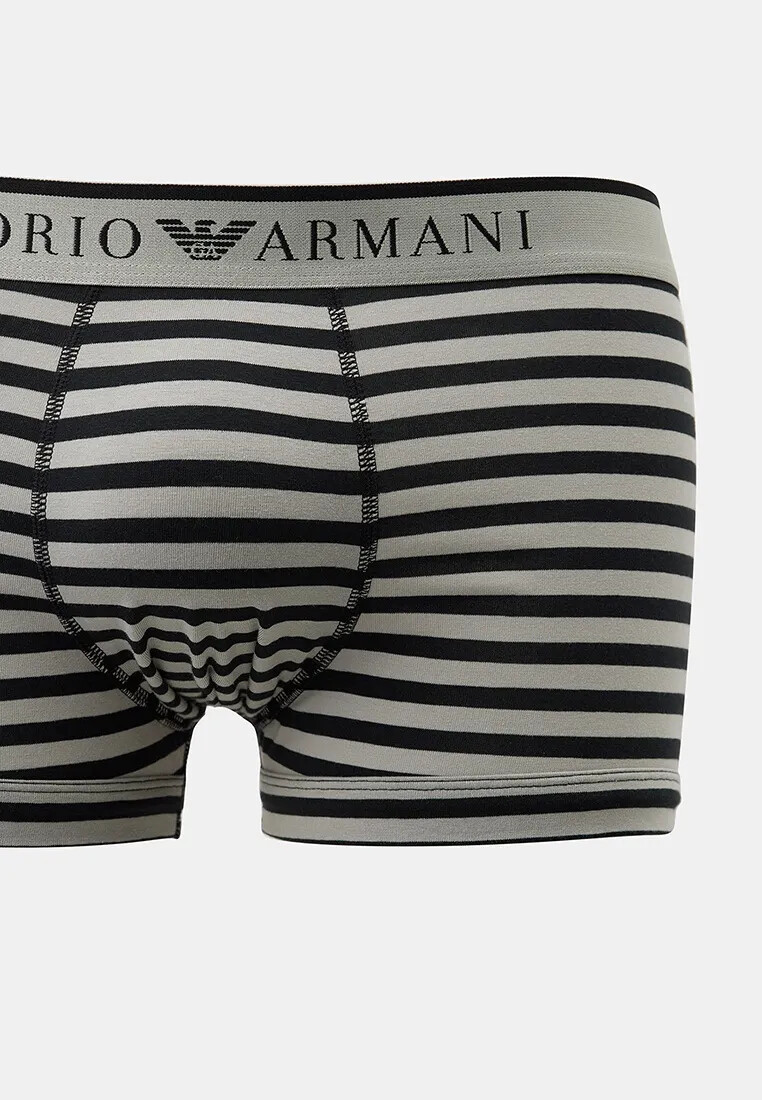 Pánske boxerky 2Pack 111210 4R542 Black/Stripe - Emporio Armani M