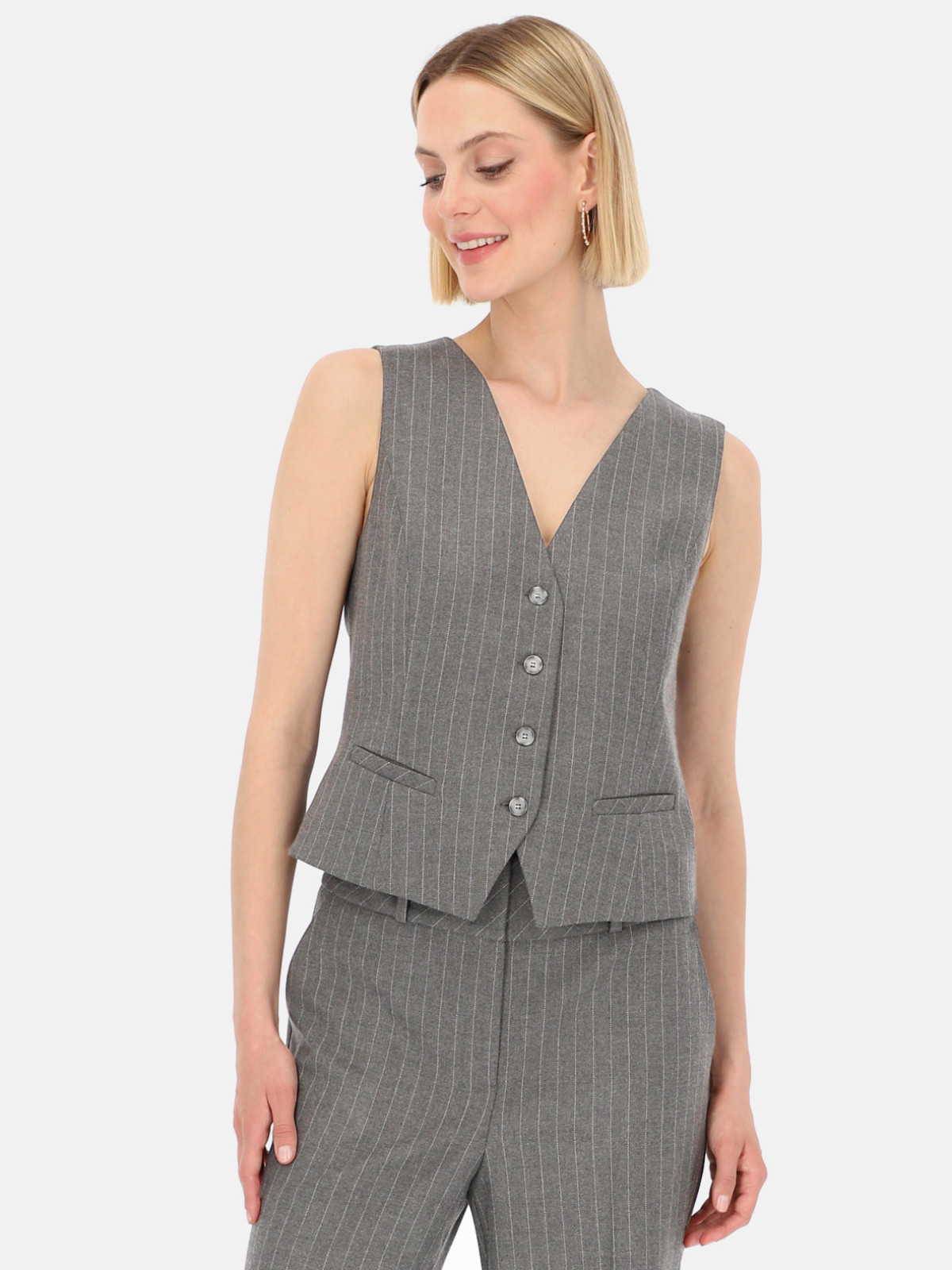 Potis & Verso Vest Dante Grey 42