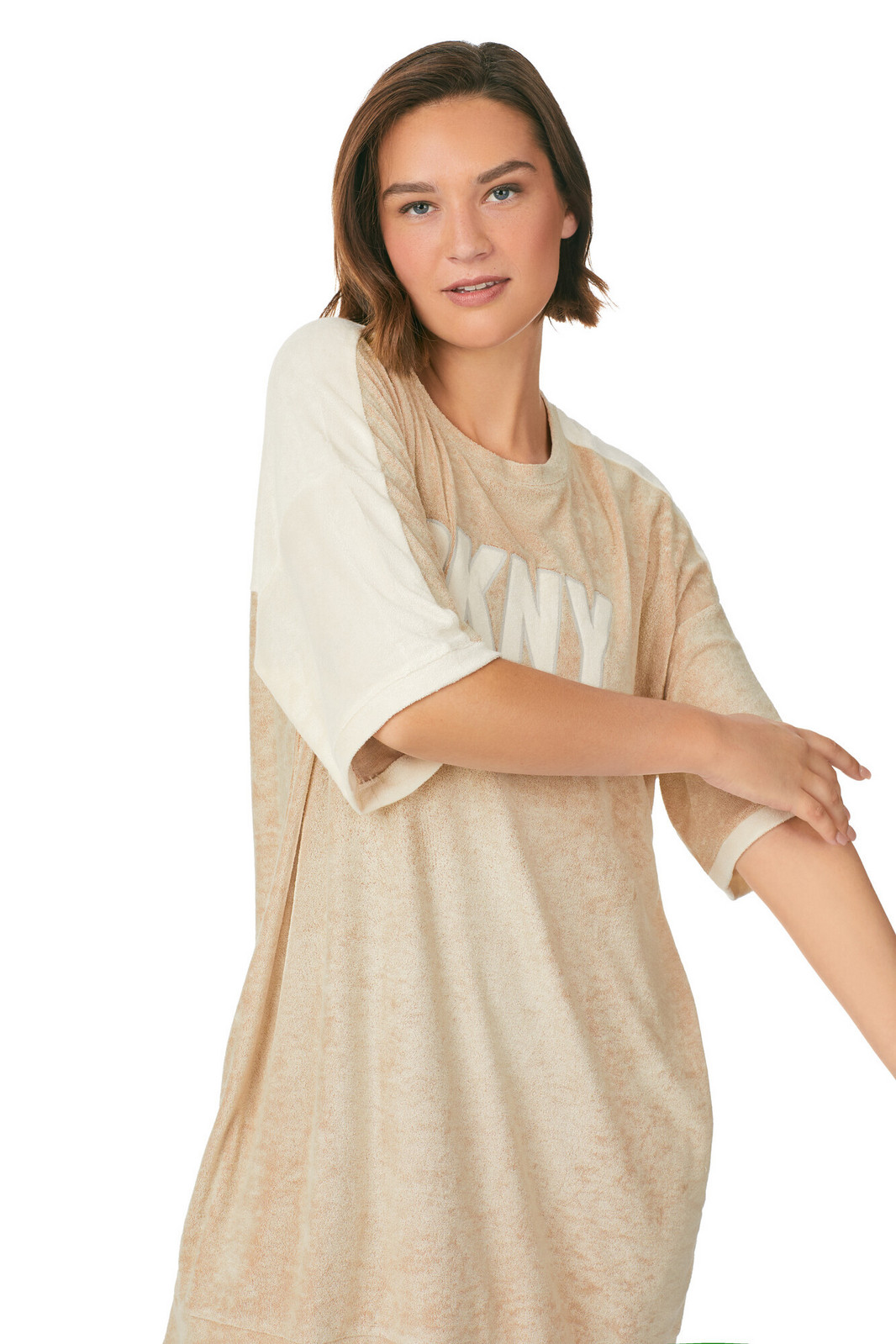 Dámska nočná košeľa YI30013 221 sv. béžová - DKNY XS