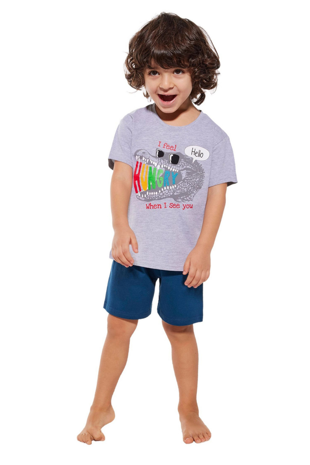 Chlapčenské pyžamo BOY YOUNG KR 438/115 HUNGRY mélange 140