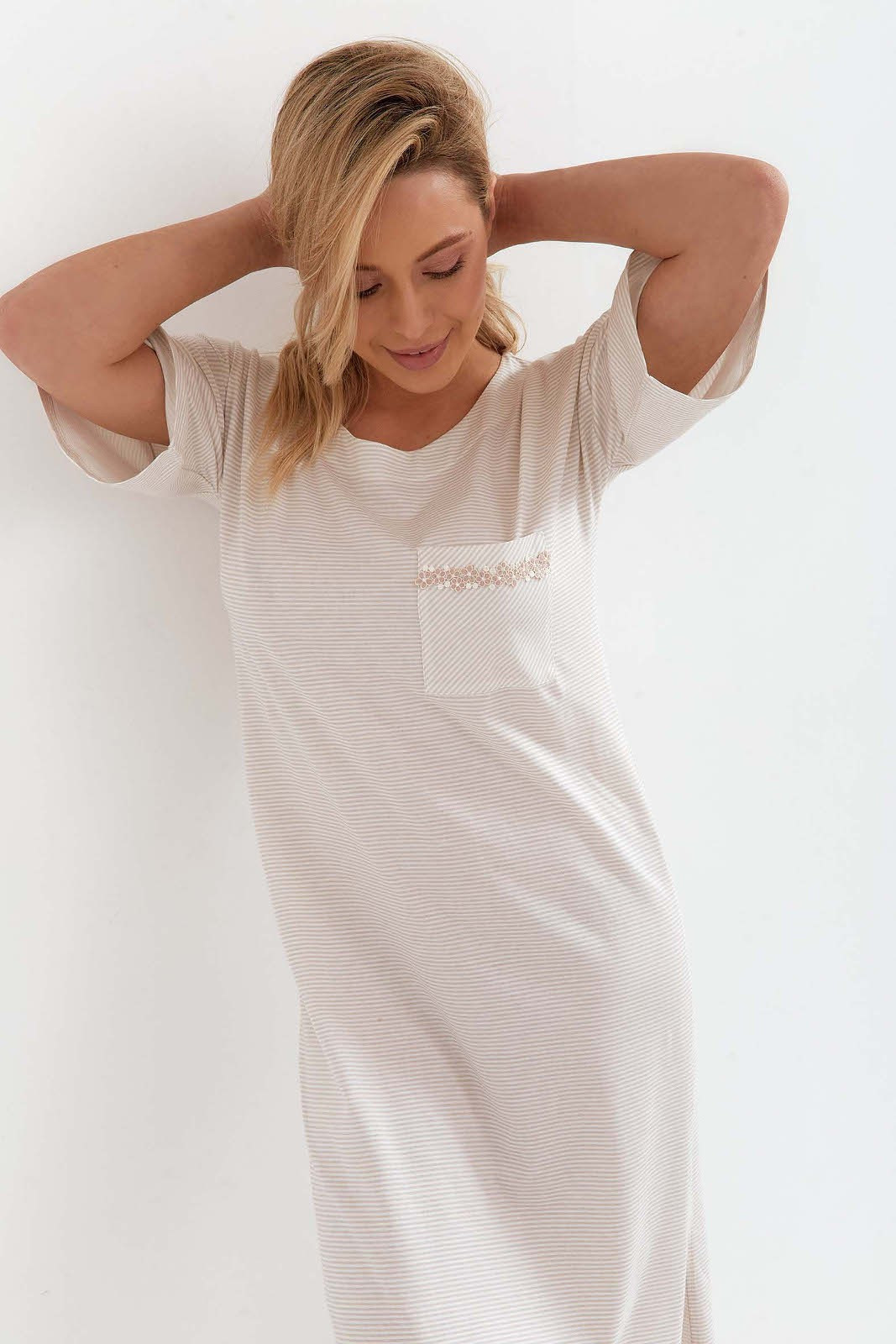 Dámska nočná košeľa Cana 234 w/r S-XL světle béžová M