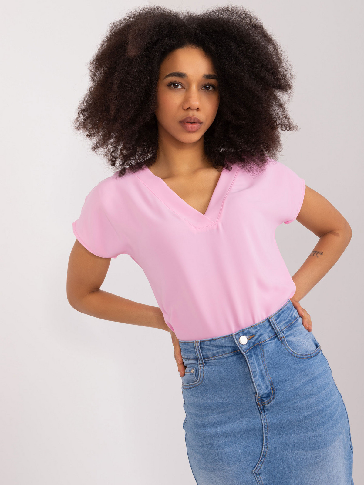 Blúzka RV BZ 9645.28X svetlo ružová S/M