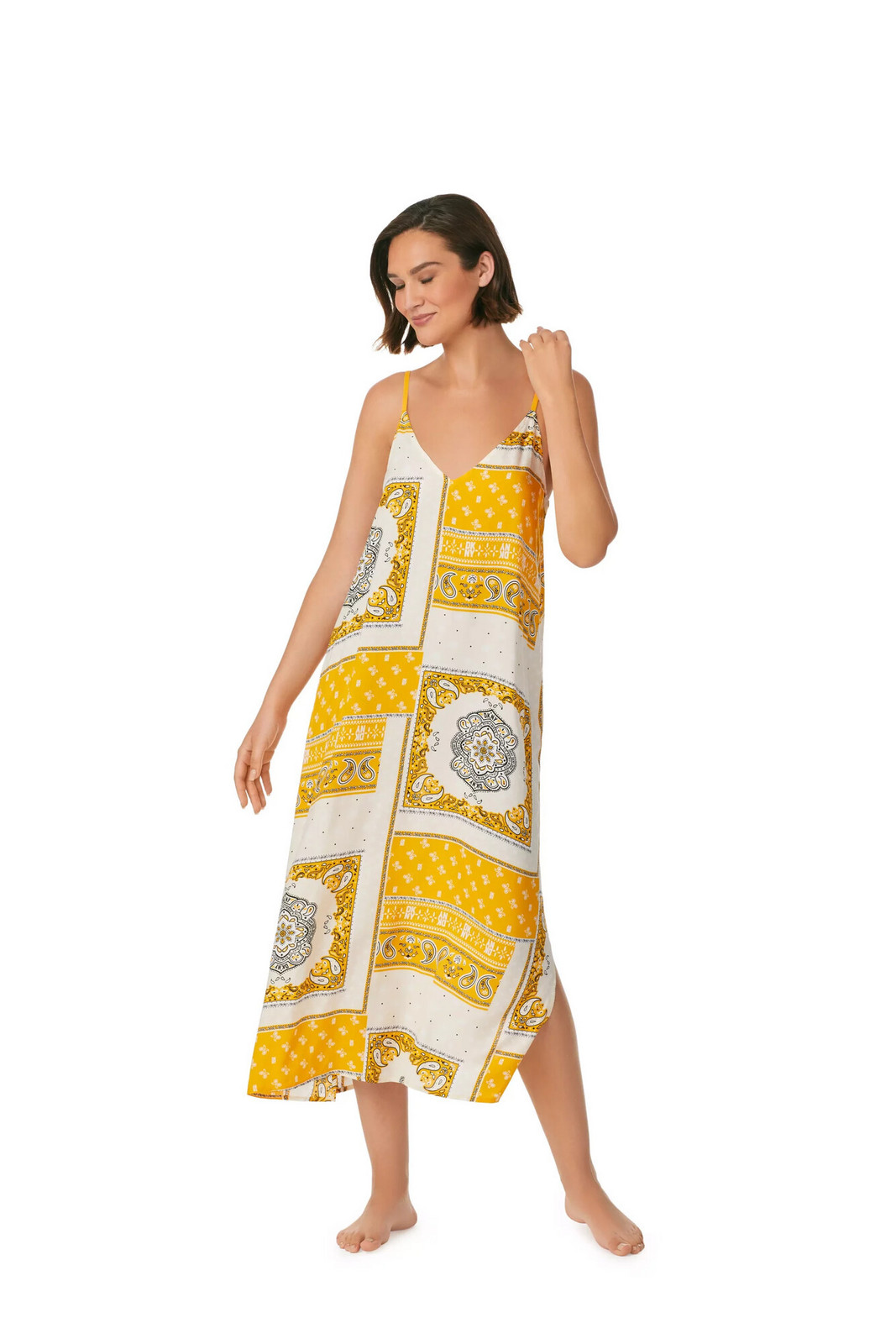 Dámska nočná košeľa YI60015 722 žltá - DKNY XS