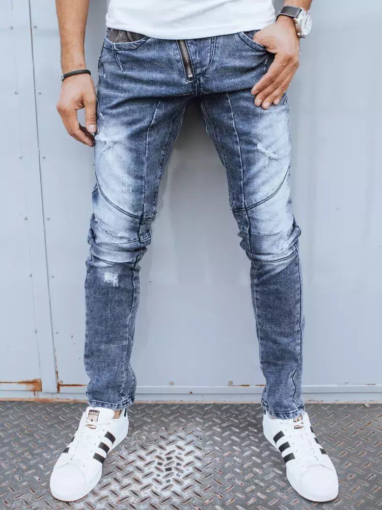 Modré pánské kalhoty Dstreet UX3813 s29