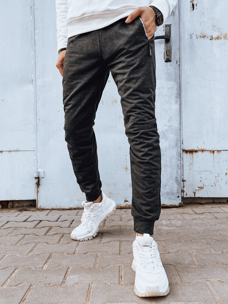 Pánské tmavě šedé tepláky Dstreet UX4279 M/L
