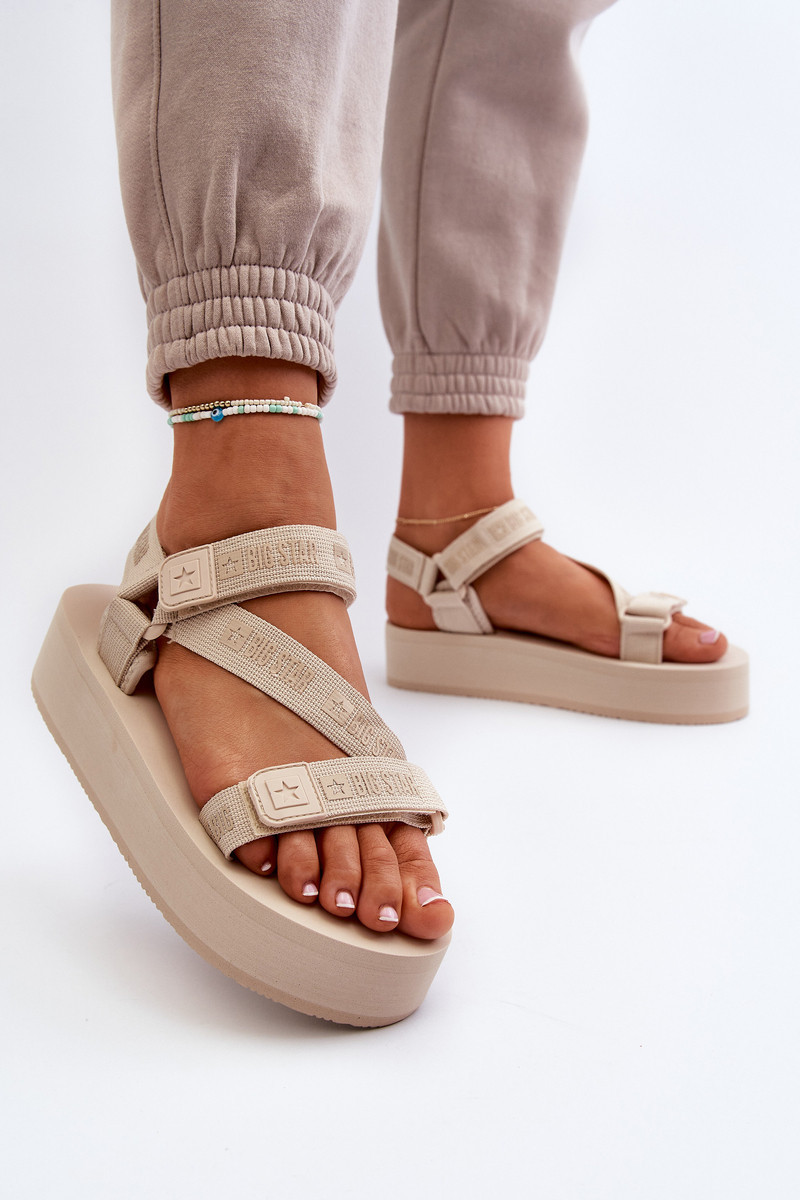 Dámské sandály na platformě Big Star Beige 38