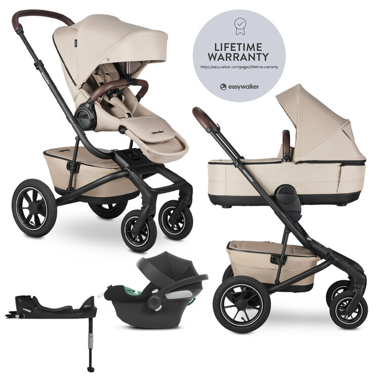 EASYWALKER Kočík kombinovaný Jimmey Explore Pearl Taupe AIR + CYBEX Aton B2 i-Size + základňa