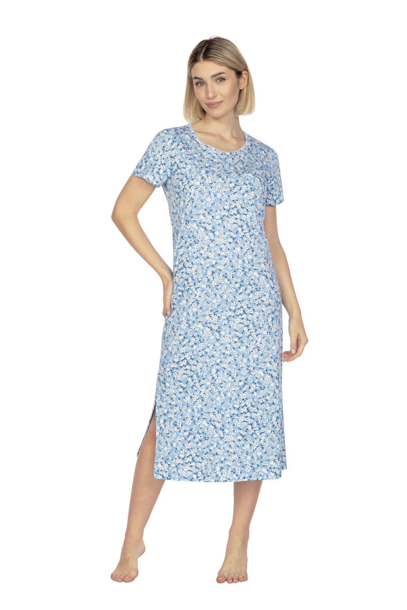 Dámska nočná košeľa Regina 123 w/r M-XL L24 modrá XL
