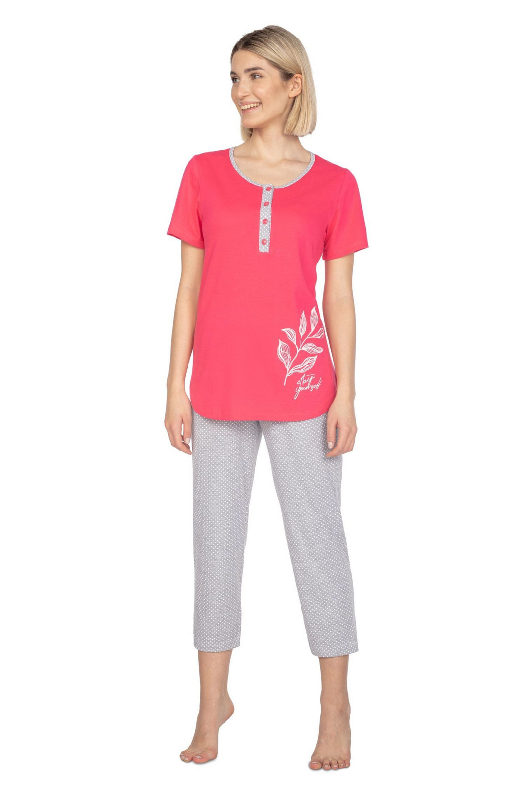 Dámske pyžamo 665 BIG malina 2XL