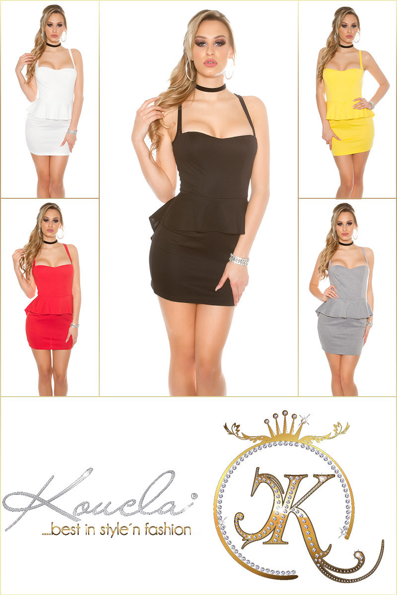Sexy KouCla minidress with big cutout on back GELB S
