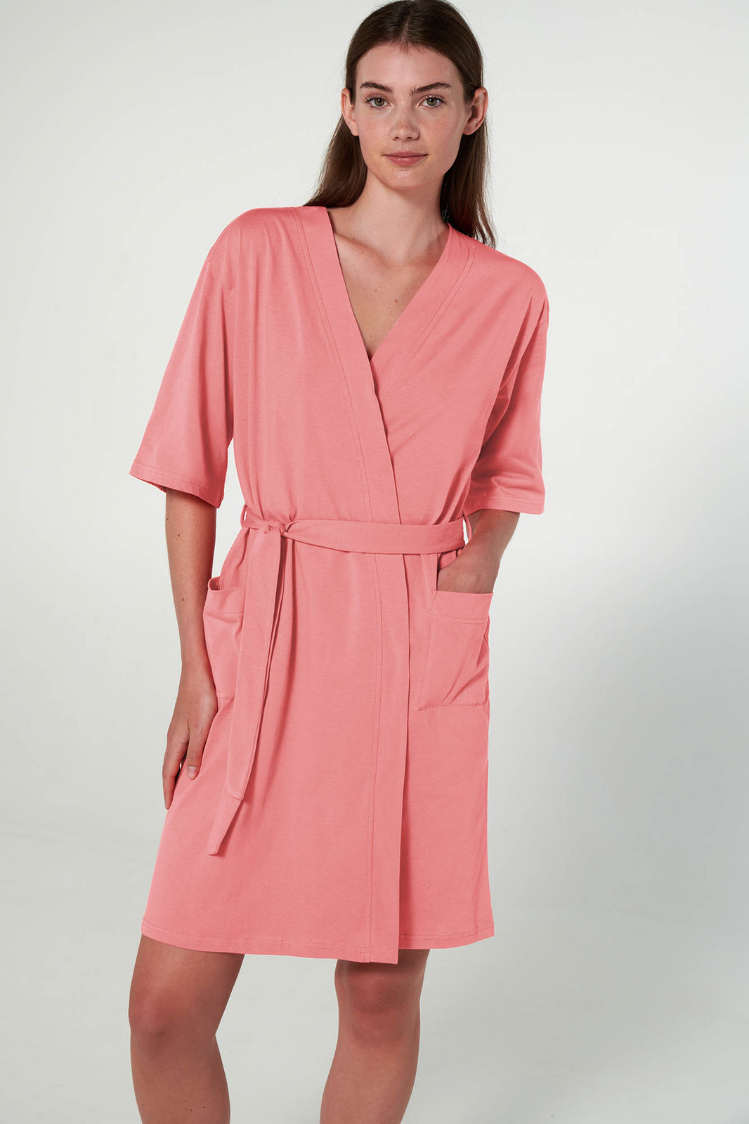 Vamp - Župan s krátkym rukávom 20236 - Vamp pink glow M