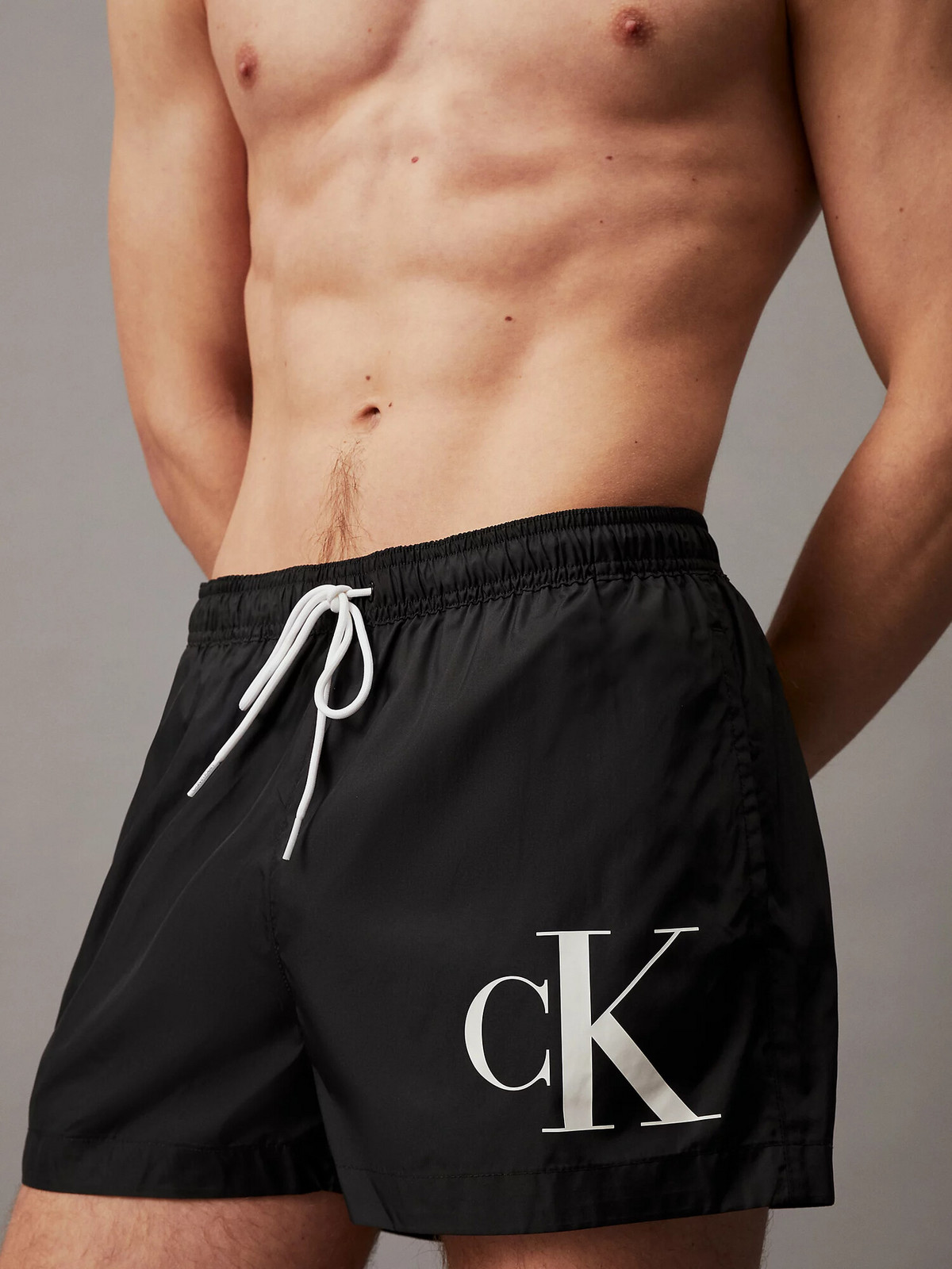 Pánske plavky KM0KM01015 BEH black - Calvin Klein XL