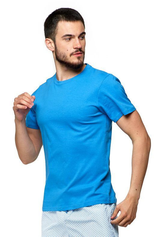 Pánske bavlnené tričko Basic tmavomodré XL