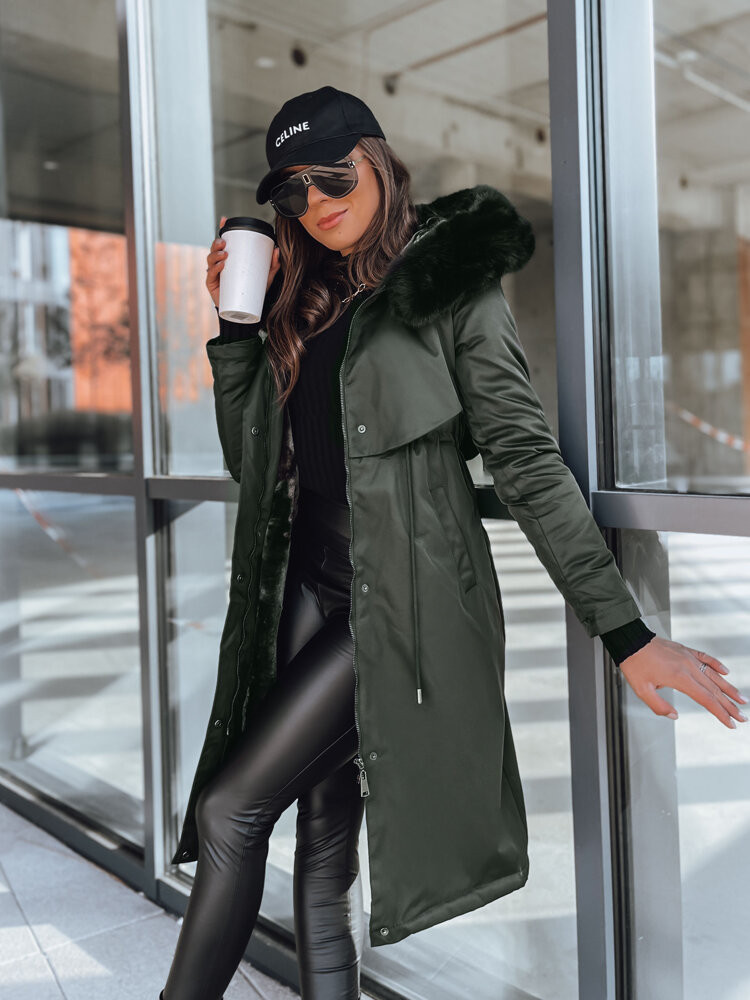 Dámská zimní parka LUSTER zelená Dstreet TY3955 S