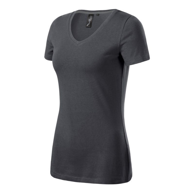 Malfini Action Tričko s výstrihom do V W MLI-70183 light anthracite 2XL