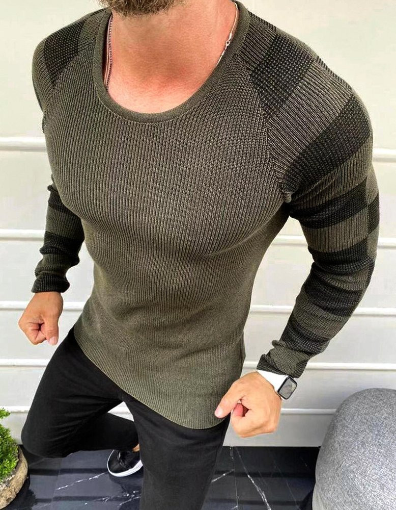 Khaki pánský svetr WX1637 S