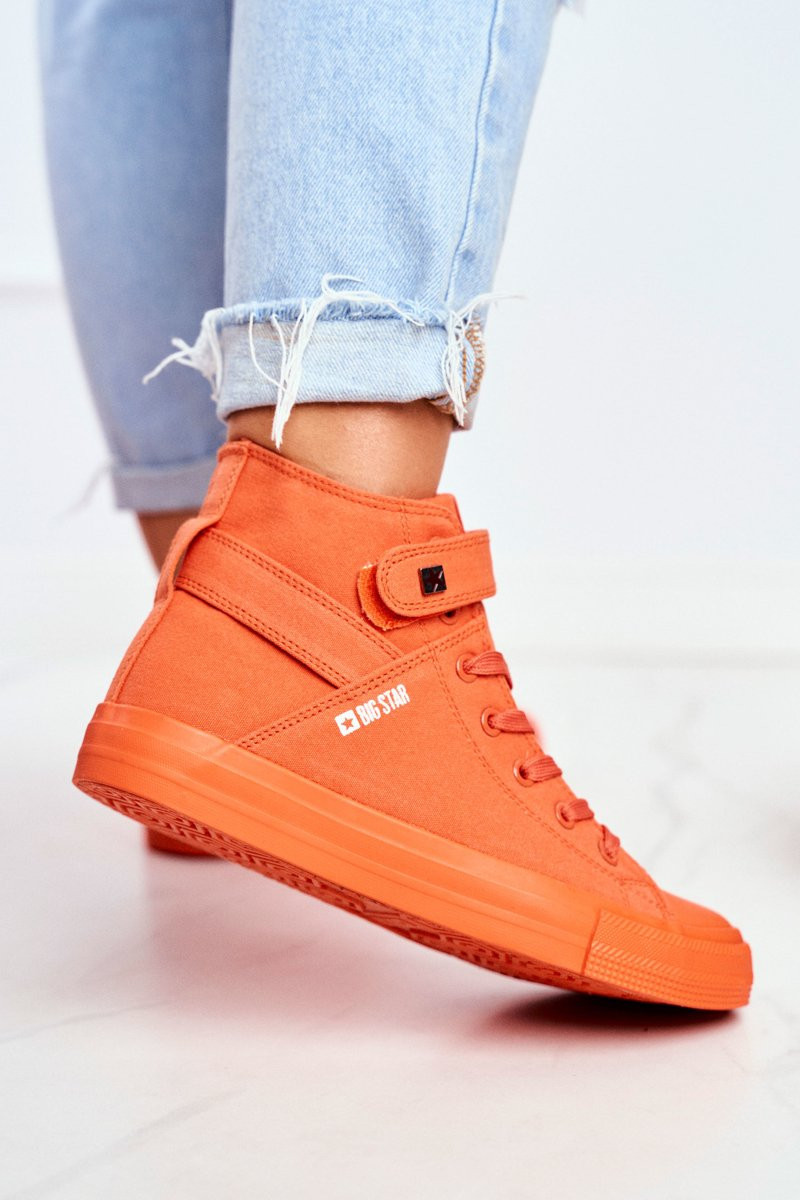 Women's High Sneakers Big Star Orange 38
