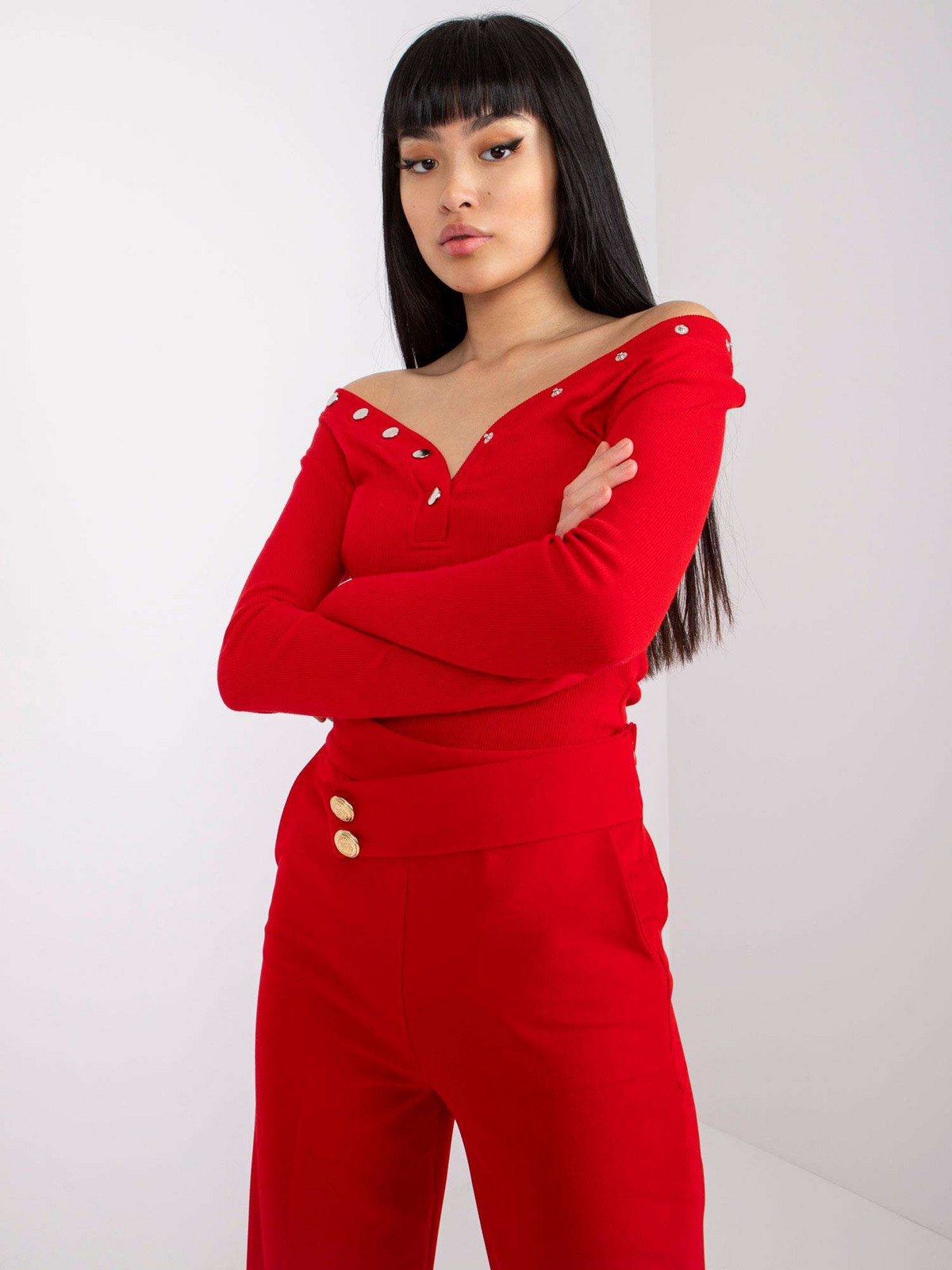 Červená pruhovaná halenka Tracy RUE PARIS L
