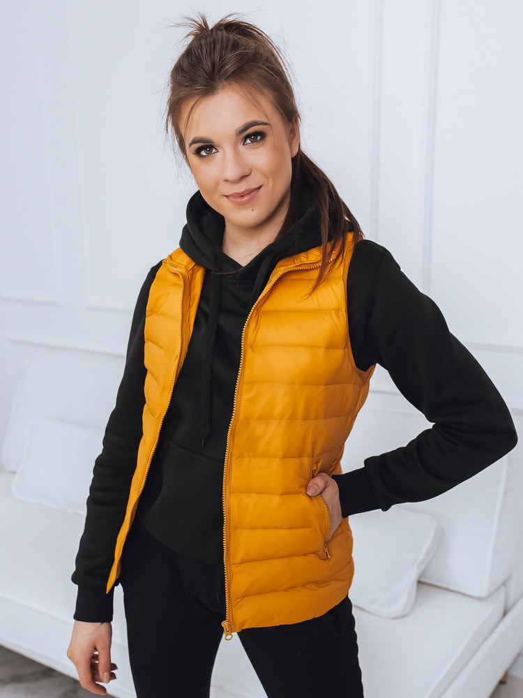 Dámská vesta ROSILA žlutá Dstreet TY2580 S