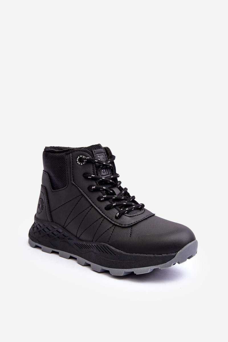 Dětské zateplené trekové boty Trapper Black Big Star 30