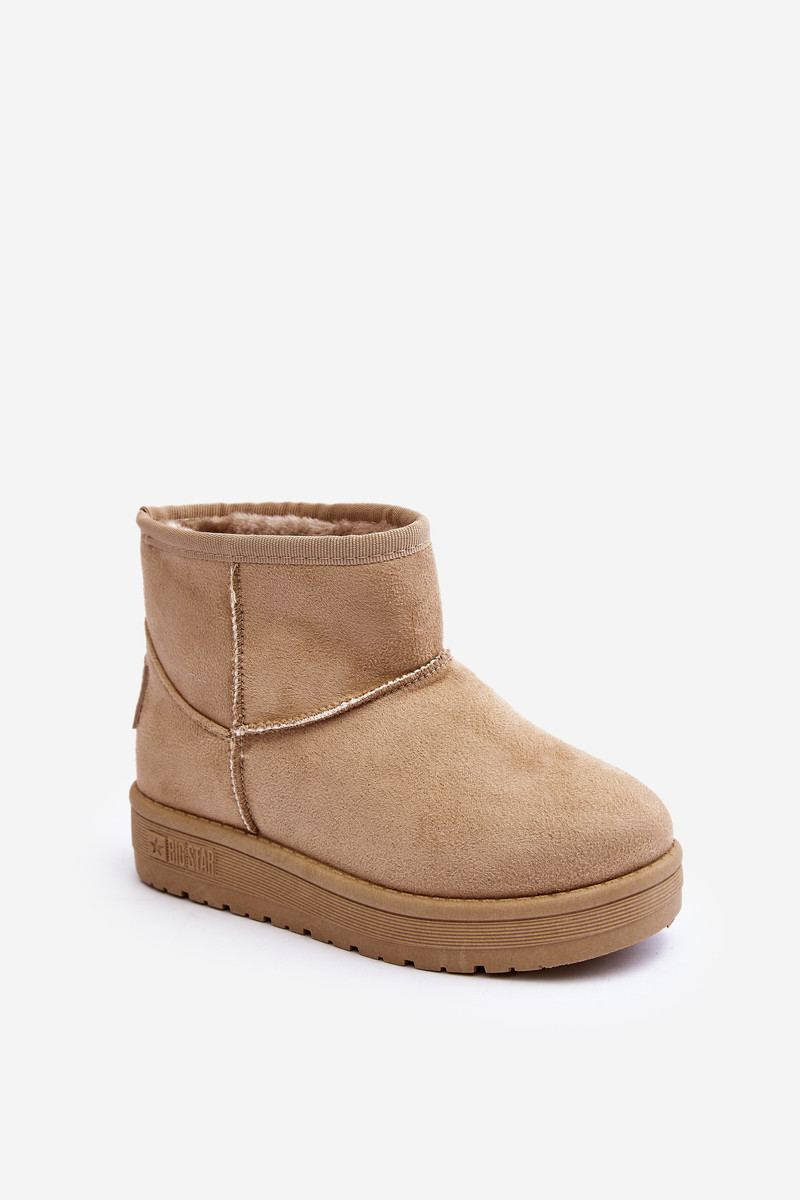 Dětské zateplené sněhule se zipem Béžová Big Star 29