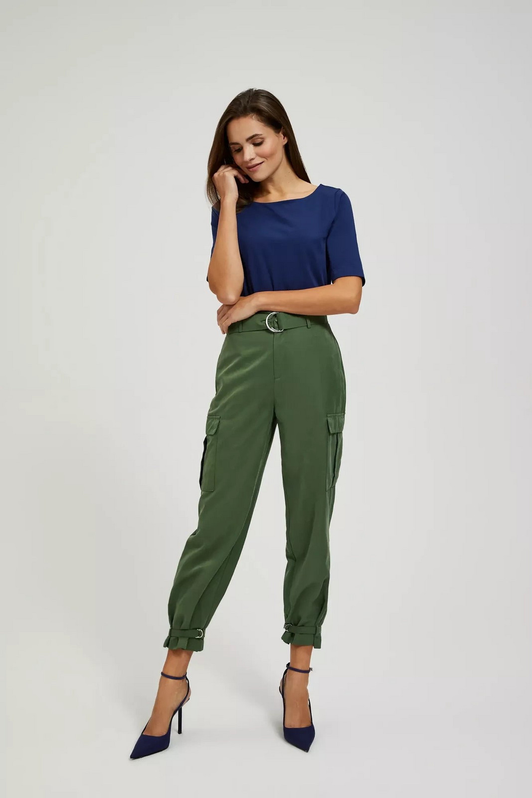 Dámské khaki kalhoty XS