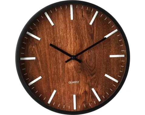 Nástenné hodiny 30 cm, imitácia dreva%