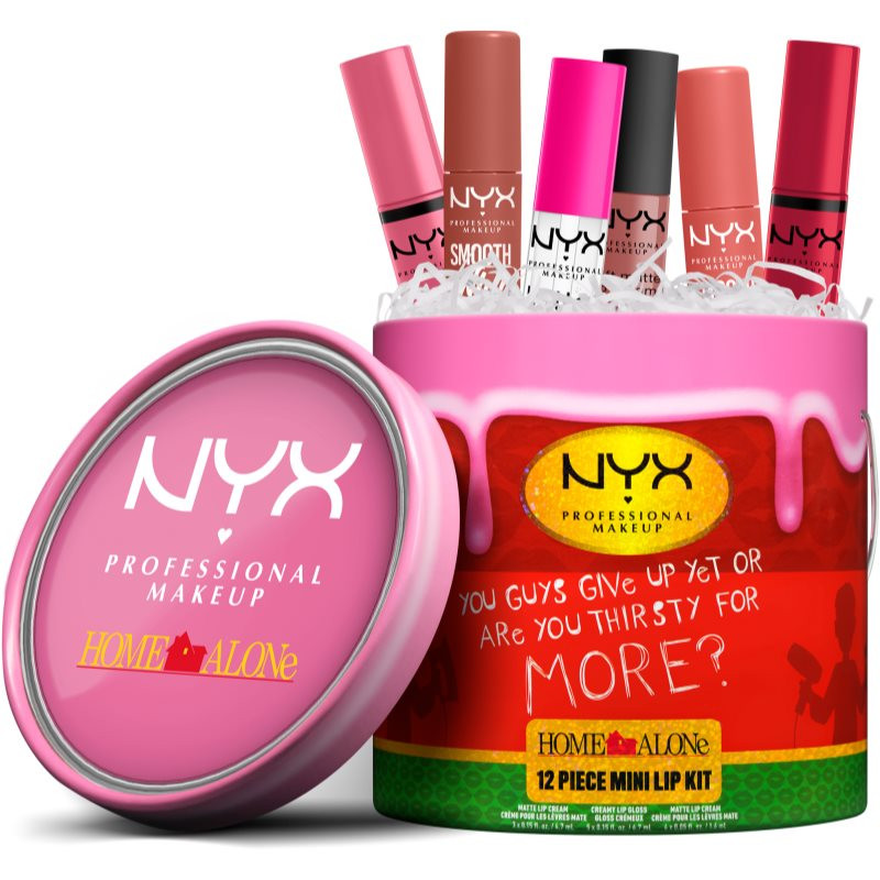 NYX Professional Makeup Home Alone 12 Piece Mini Lip Kit darčeková sada (na pery)