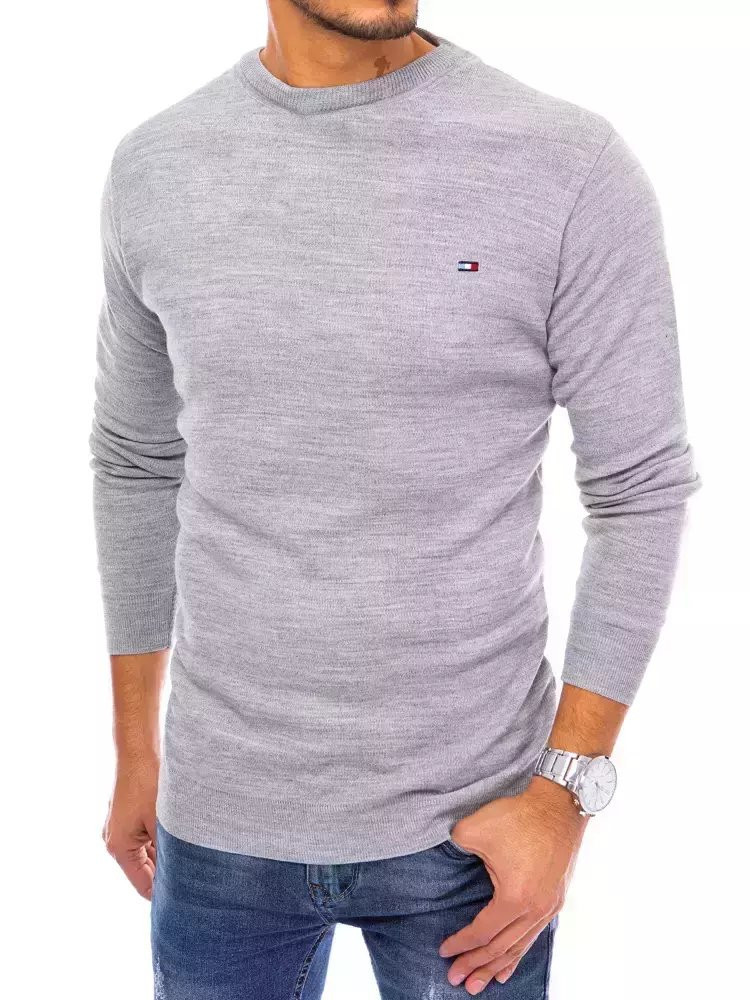 Pánský světle šedý svetr Dstreet WX1827 XXL